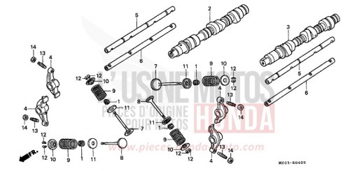 ARBRE A CAMES/SOUPAPE GL1500CV de 1997